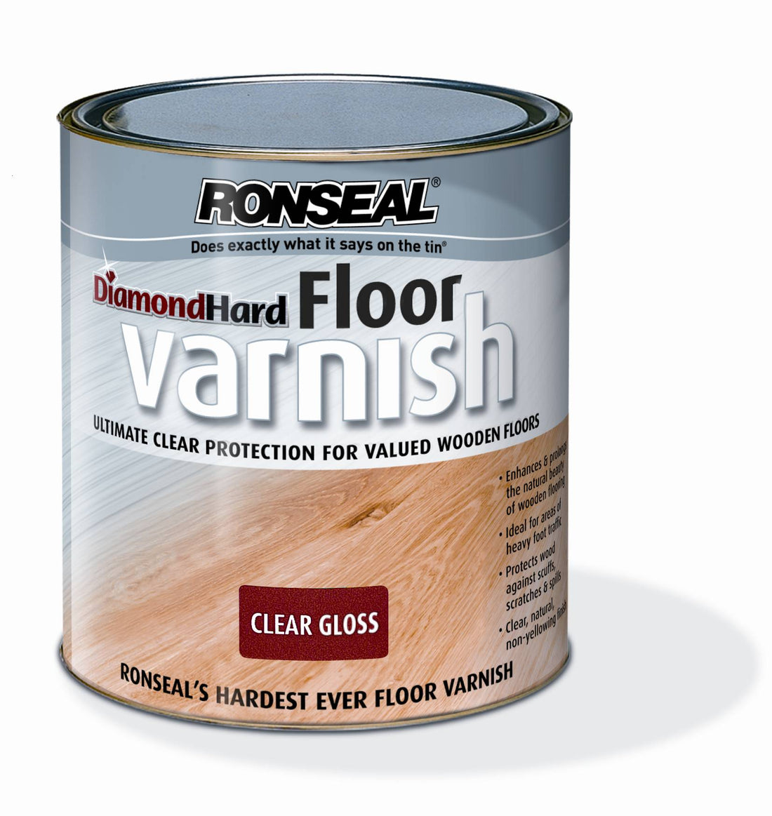 Ronseal Diamond Hard Clear Floor Varnish 2.5L Satin