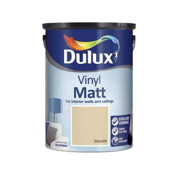 Dulux Vinyl Matt Paint 5L - Biscotti