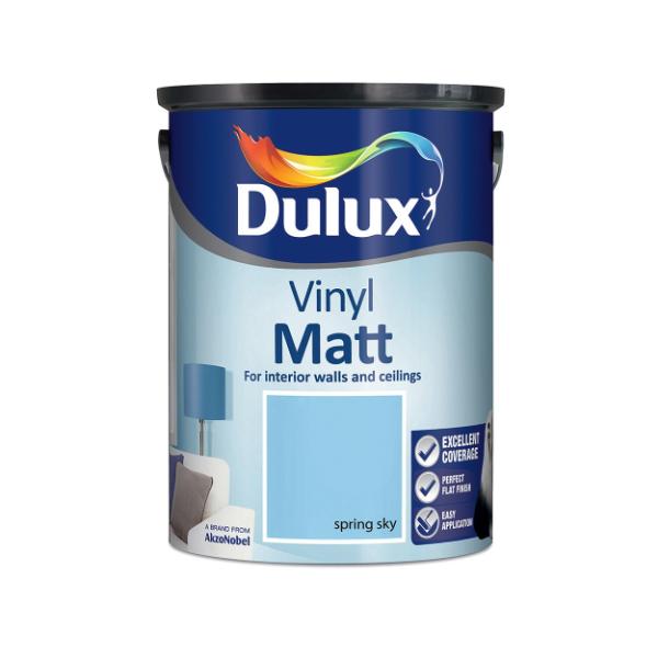 Dulux Vinyl Matt Paint 5L - Spring Sky