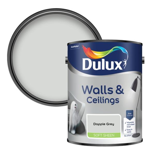 Dulux Walls & Ceilings Soft Sheen Dapple Grey 5L - Dapple Grey