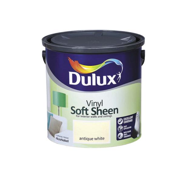 Dulux Vinyl Soft Sheen Paint 2.5L - Antique White