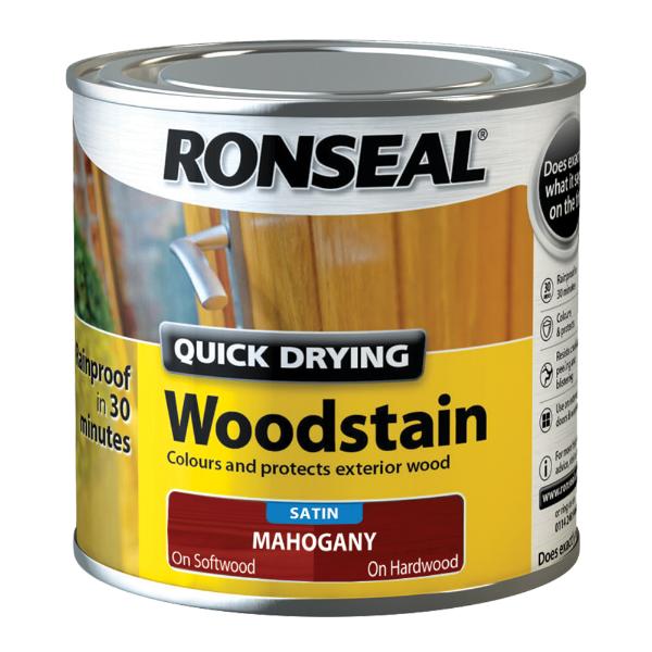 Ronseal Quick Dry Woodstain Satin Mahogany 250ml