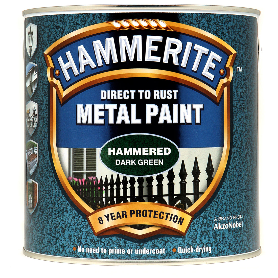 Hammerite Metal Paint Hammered Dark Green 2.5L
