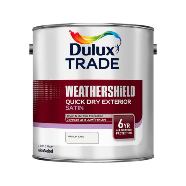 Dulux Trade Weathershield Quick Dry Exterior Sat Medium Base 2.5L