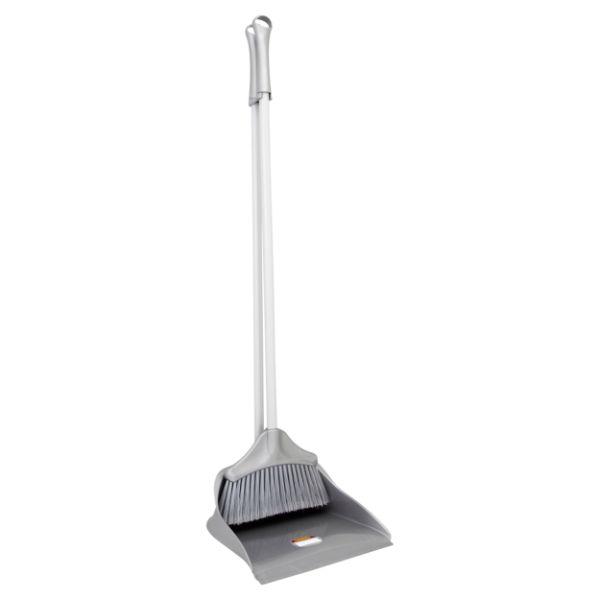 Dosco Long Handled Dustpan Set Silver