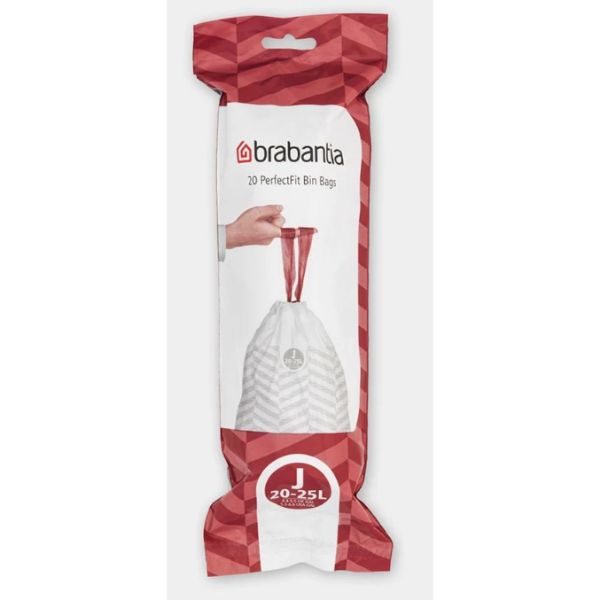 Brabantia Perfectfit Bags Code J 23L 20 Pcs White
