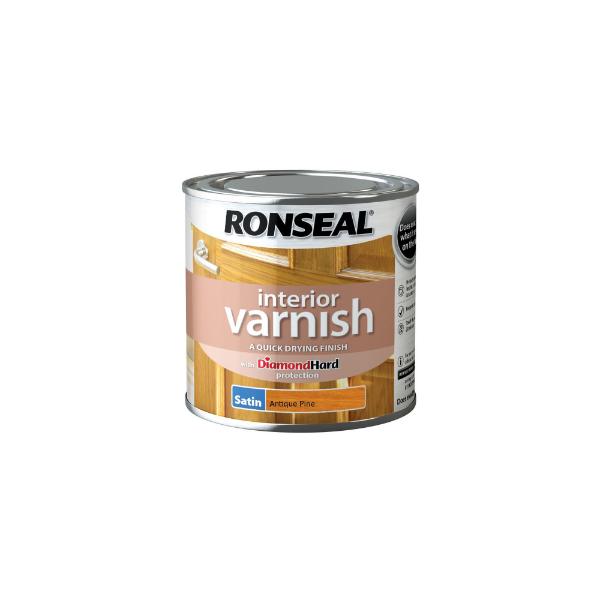Ronseal Interior Varnish Satin Alpine Pine 250ml