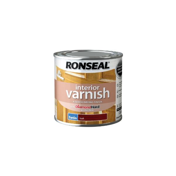 Ronseal Interior Varnish Satin Teak 250ml