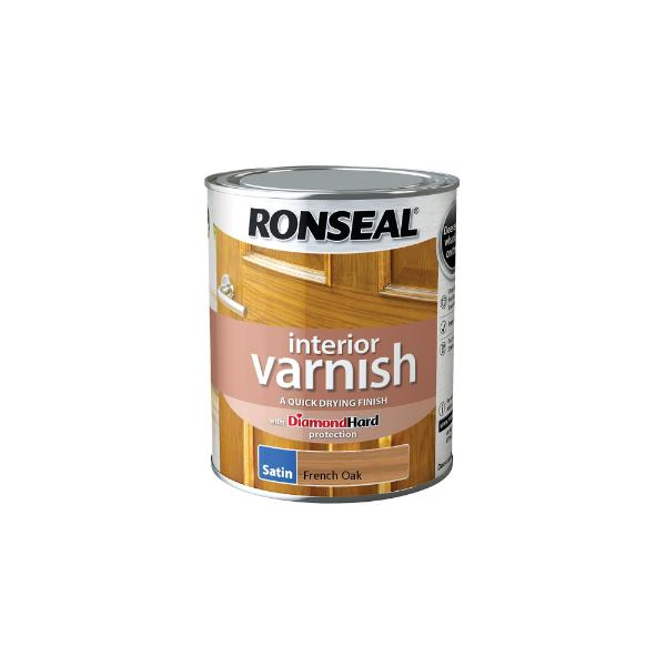Ronseal Interior Varnish Satin F Oak 750ml