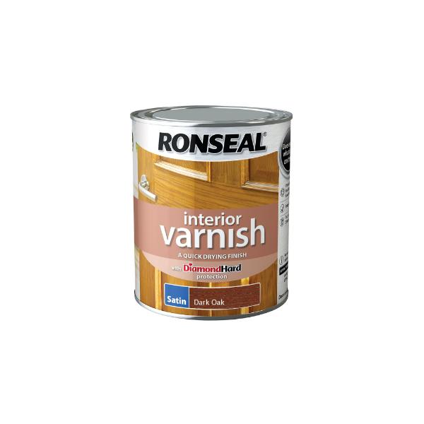 Ronseal Interior Varnish Satin Dark Oak 750ml
