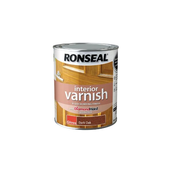 Ronseal Interior Varnish Gloss Dark Oak 750ml