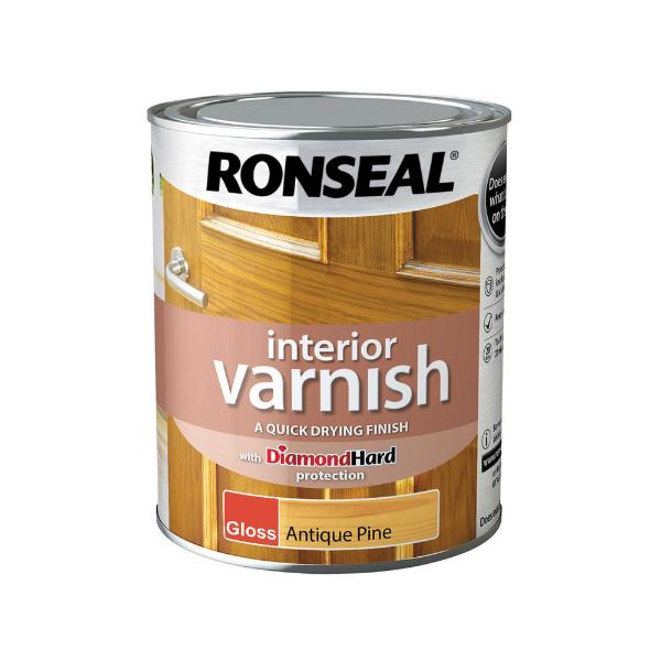 Ronseal Interior Varnish Gloss Alpine Pine 750ml