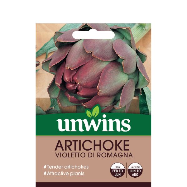 Unwins Seed Packet Artichoke Violetto Di Romagna