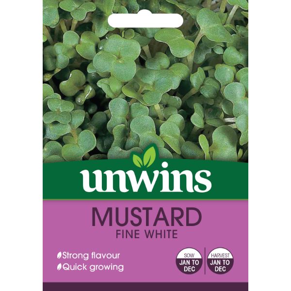 Unwins Seed Packet Herb Mustard Fine White
