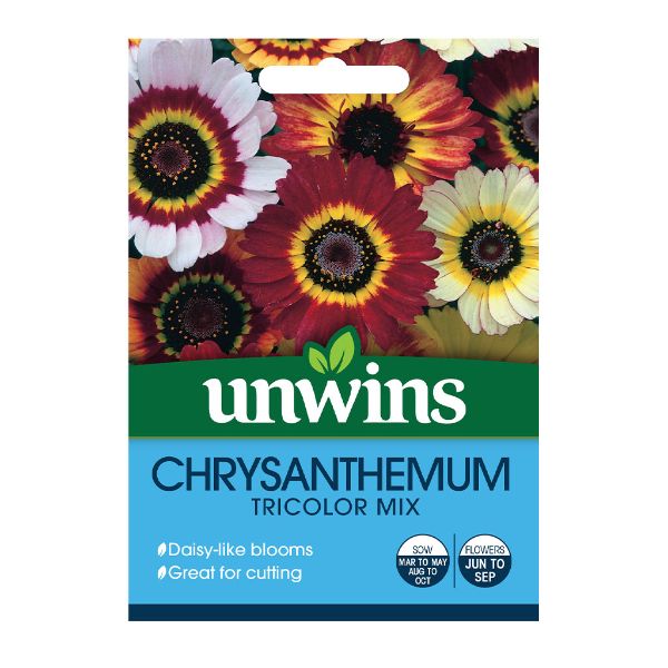 Unwins Seed Packet Chrysanthemum Tricolor Mix