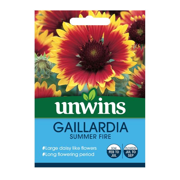 Unwins Seed Packet Gaillardia Summer Fire