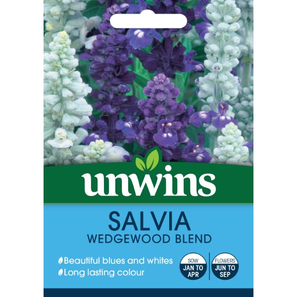 Unwins Seed Packet Salvia Wedgewood Blend