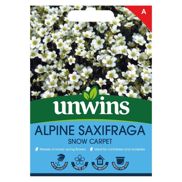 Unwins Seed Packet Alpine Saxifraga Snow Carpet