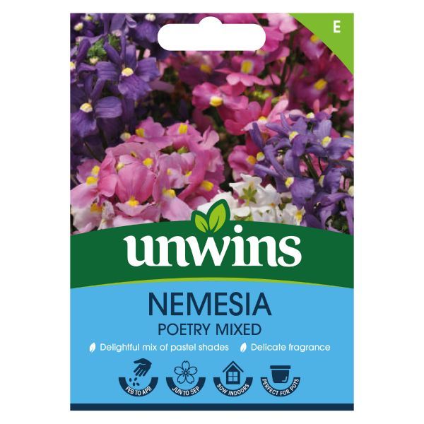 Unwins Seed Packet Nemesia Poetry Mixed