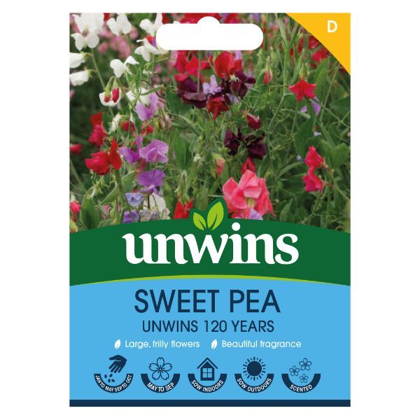 Unwins Seed Packet Sweet Pea Unwins 120 Years Mix