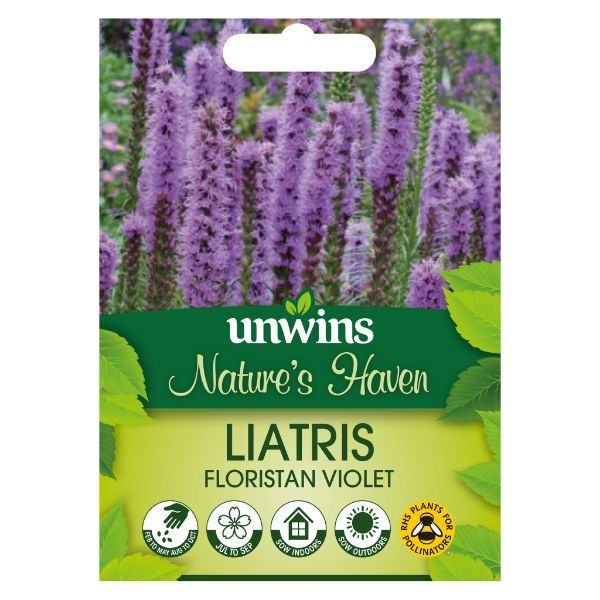Unwins Seed Packet Natures Haven Liatris Floristan Violet
