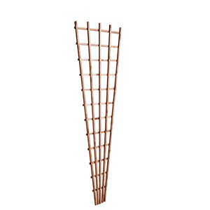 Wicklow Wood Fan Wall Trellis 6X2Ft Golden Brown