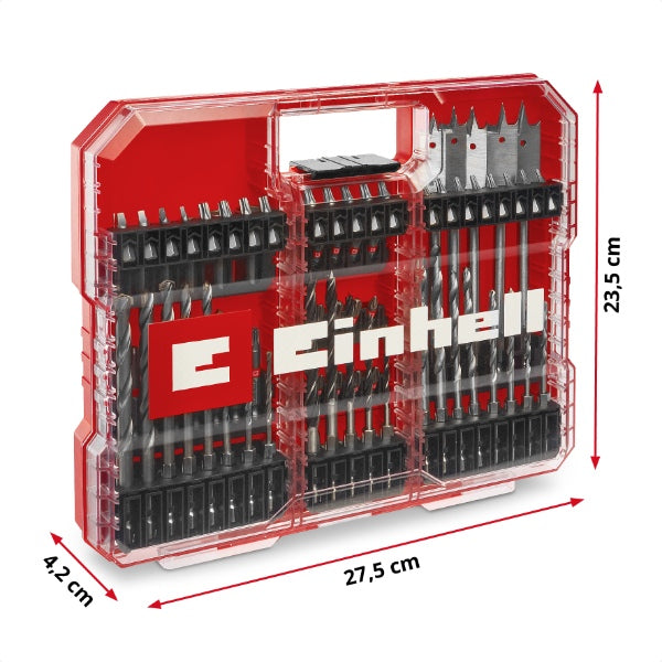 Einhell XL-Case 95pc Screwdriver Bit & QR Assorted Drill Set