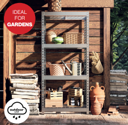 Fastlok 1.8m Galvanised Boltless Shelving 5 Tier Unit