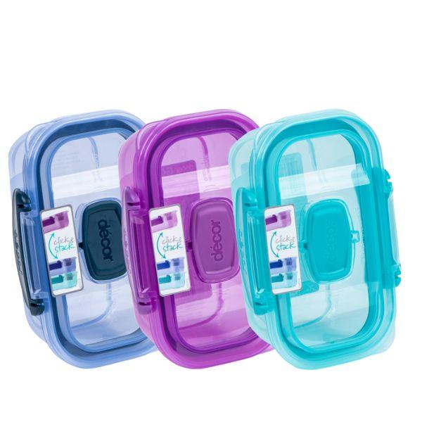 Decor Go Snack Box Oblong 300ml Assorted