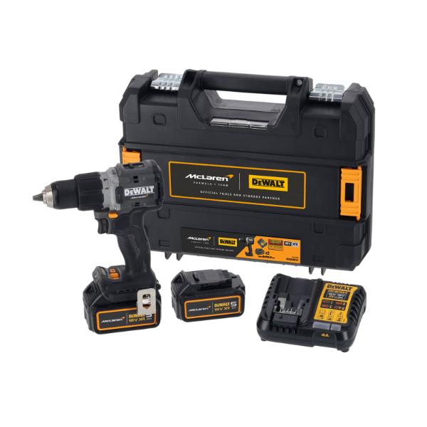Dewalt McLaren F1 18V XR Combi Drill with 2 x 5.0Ah Batteries