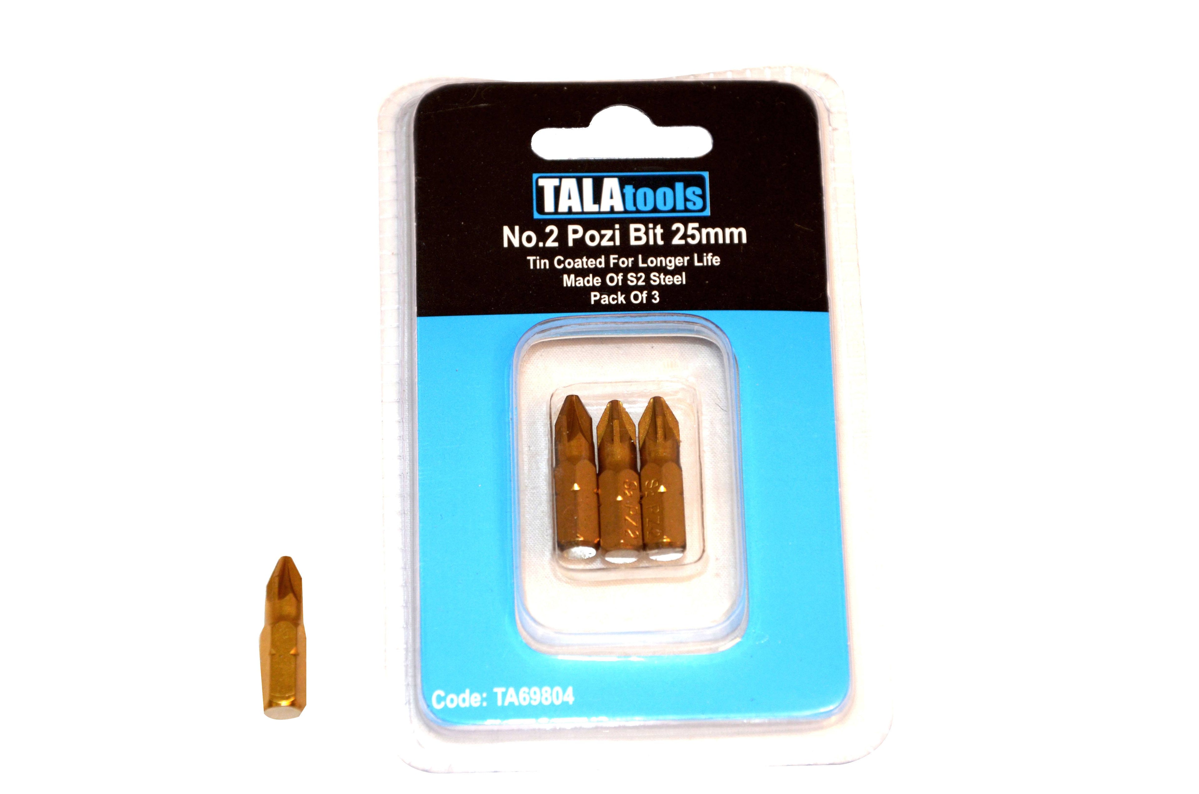 Tala Pozi Bit 3Pk 25mm