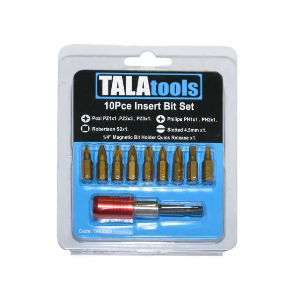 Tala 10 Piece Insert Bit Set