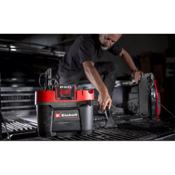 Einhell Professional PXC 18V TP-VC 18/10 Li Brushless 10 Litre L Class Wet & Dry Vac - Body Only