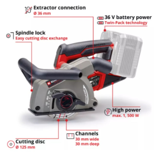 Einhell Professional PXC 36V TP-MA 36/30 Li Brushless Wall Chaser - Body Only