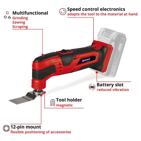 Einhell PXC 18V TC-MG 18 Li Cordless Multifunctional Tool - Body Only