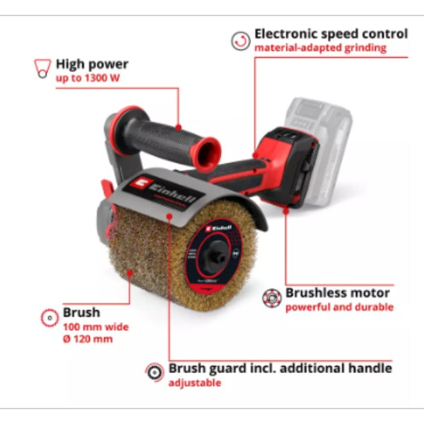 Einhell Professional PXC 18V TP-BR 18/32 Li 100mm Brushless Drum Roller Sander - Body Only