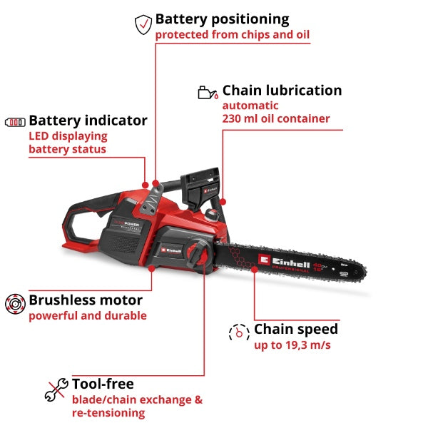 Einhell Professional PXC 36V GP-LC 36/40 Li Brushless 40cm Chainsaw - Body Only