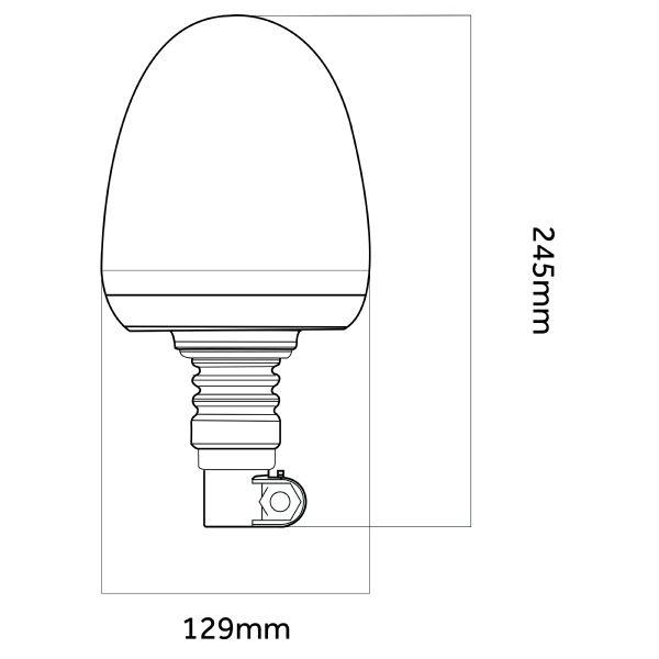 LED Bolt On beacon Flexible Low Profile ECE R10