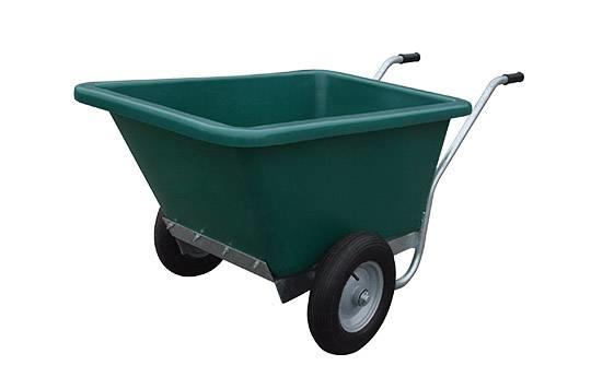 JFC PVC TWIN WHEEL BARROW GALV.FRAME(GREEN)250L