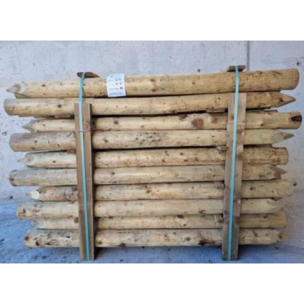 Woodfarm Peeled Fence Post Green 6ft 3-4"