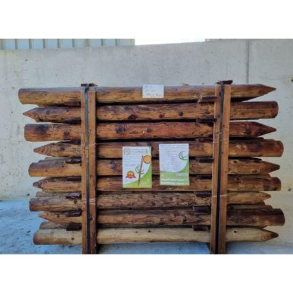 Propost Peeled Fence Post Brown NSAI (1.6m) 5&