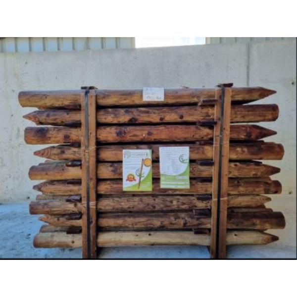 Propost Peeled Fence Post Brown NSAI 6ft 4-5"