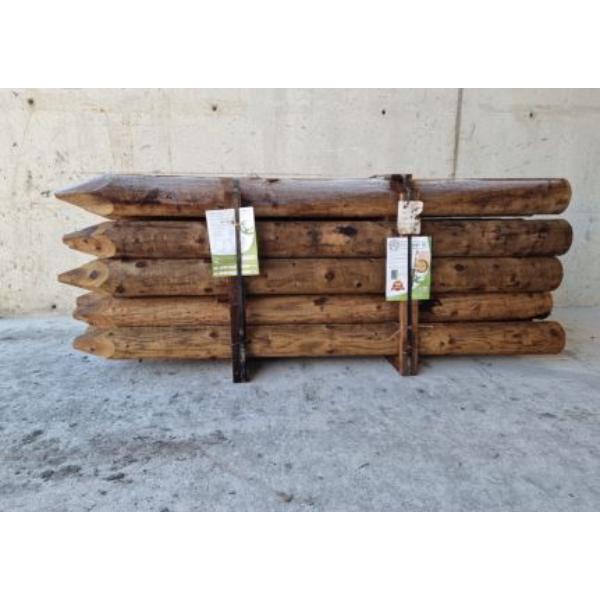 Propost Peeled Fence Post Brown NSAI 7ft 5-6"