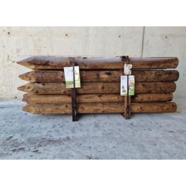 Propost Peeled Fence Post Brown NSAI 7ft 7-8"