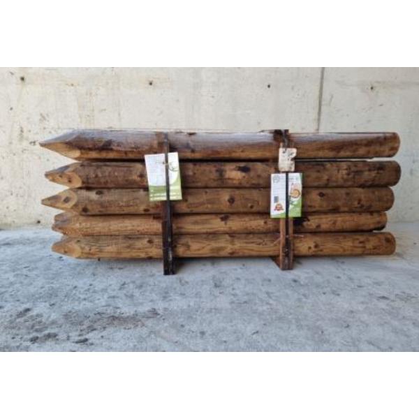 Propost Peeled Fence Post Brown NSAI 8ft 6-7"