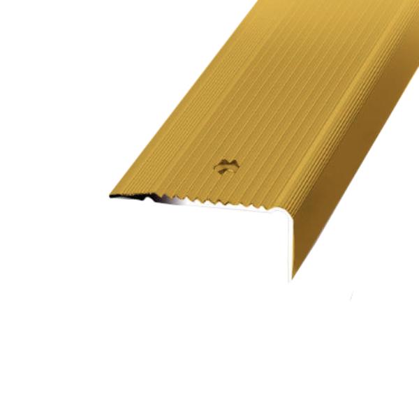 Canadia Screw Fit Flat Stair Edge 100cm Flooring Profile Gold 100 x 4.5 x 2.3cm