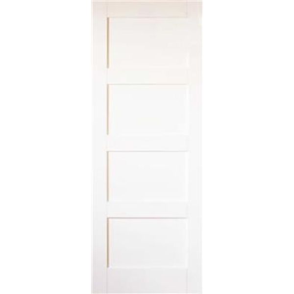 Indoors Kirkland Primed Shaker 4 Panel Door