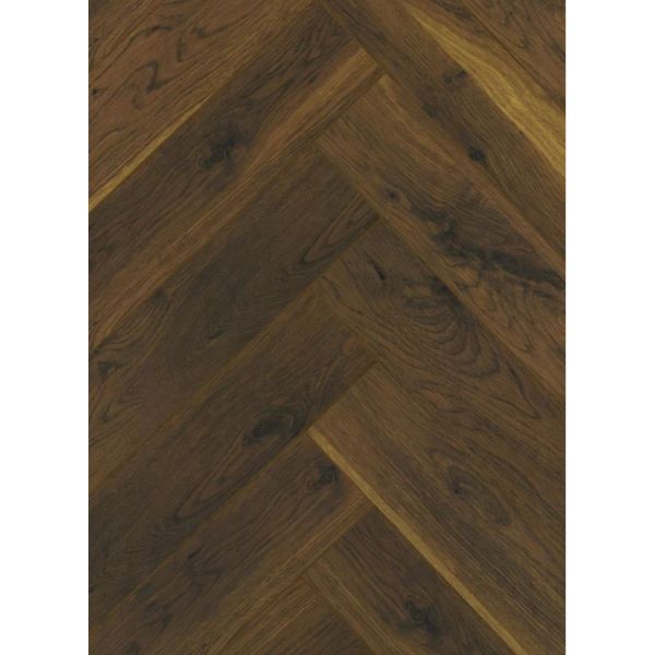 Smoked Cathedral Oak Herringbone 12mm AC4 Flooring 1.74Sq Yd