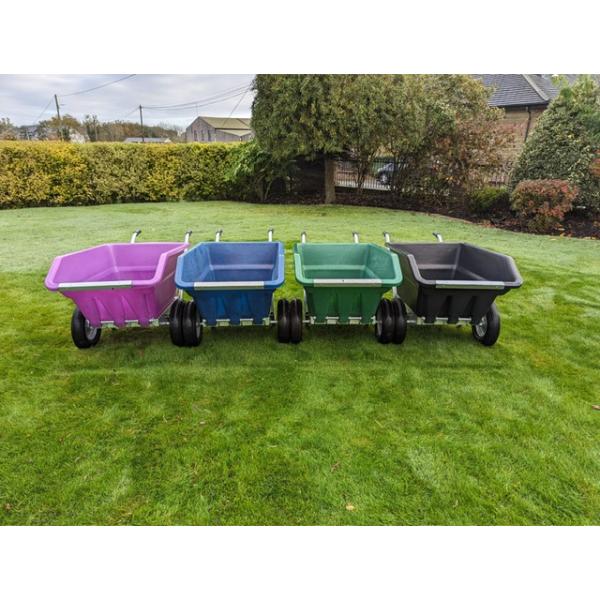 Rancher 250L Twin Wheel Tipping Wheelbarrow Blue