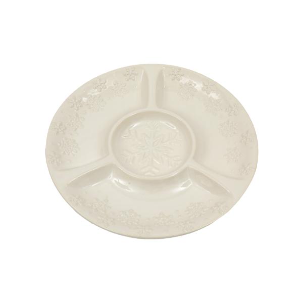 Christmas Snowflake Chip And Dip Server